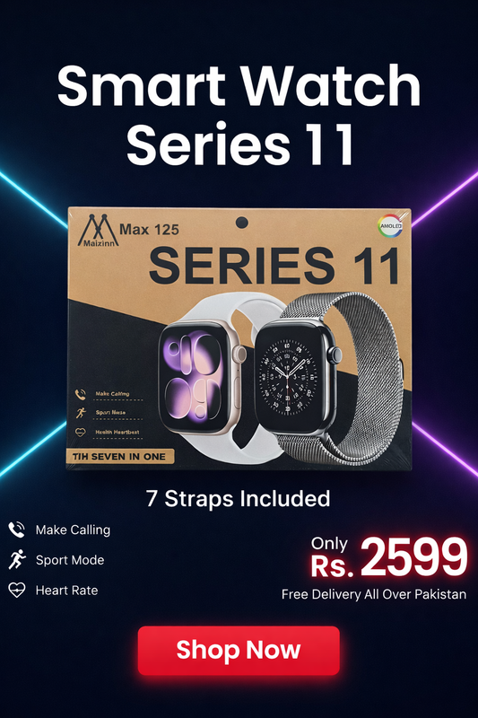 Smart Watch Series 11 – 7-in-1 Strap Combo | Bluetooth Calling | Fitness Tracker | Waterproof | Drip Store