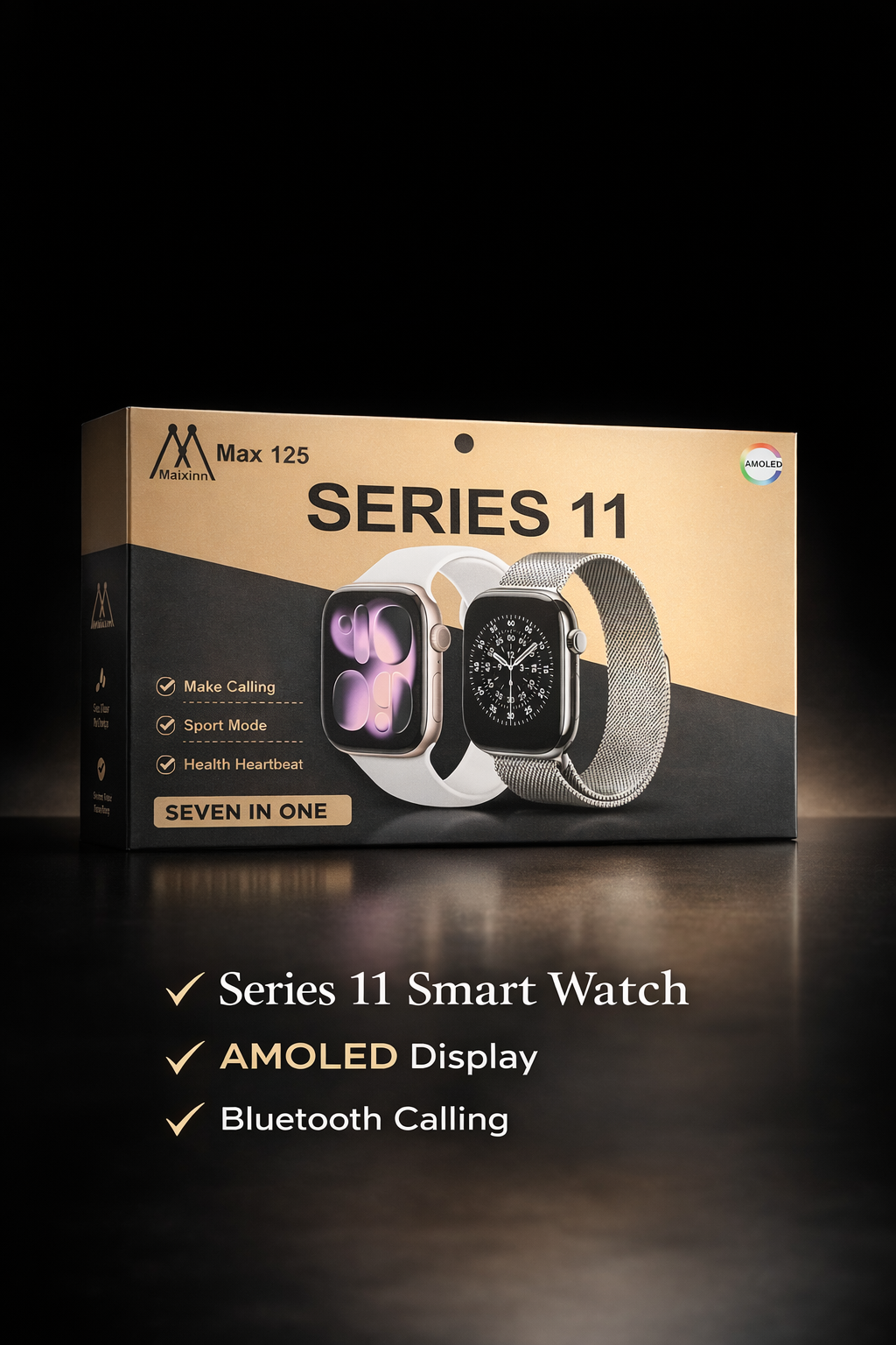 Smart Watch Series 11 – 7-in-1 Strap Combo | Bluetooth Calling | Fitness Tracker | Waterproof | Drip Store